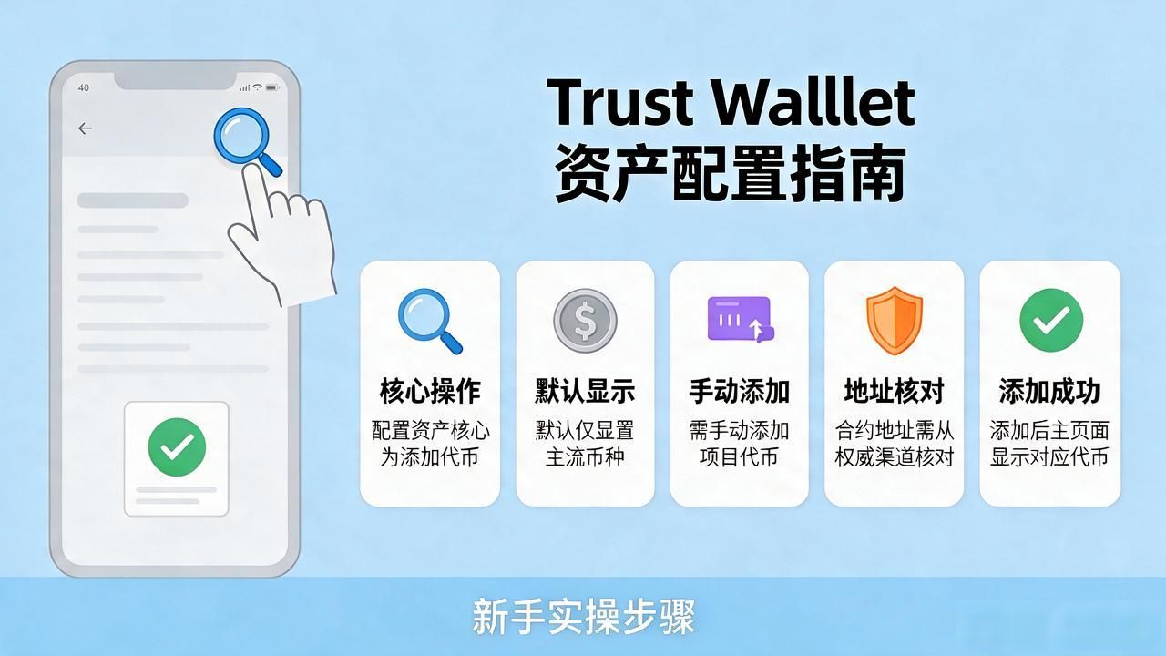 Trust Wallet 官网下载后怎么配置资产？新手实操指南