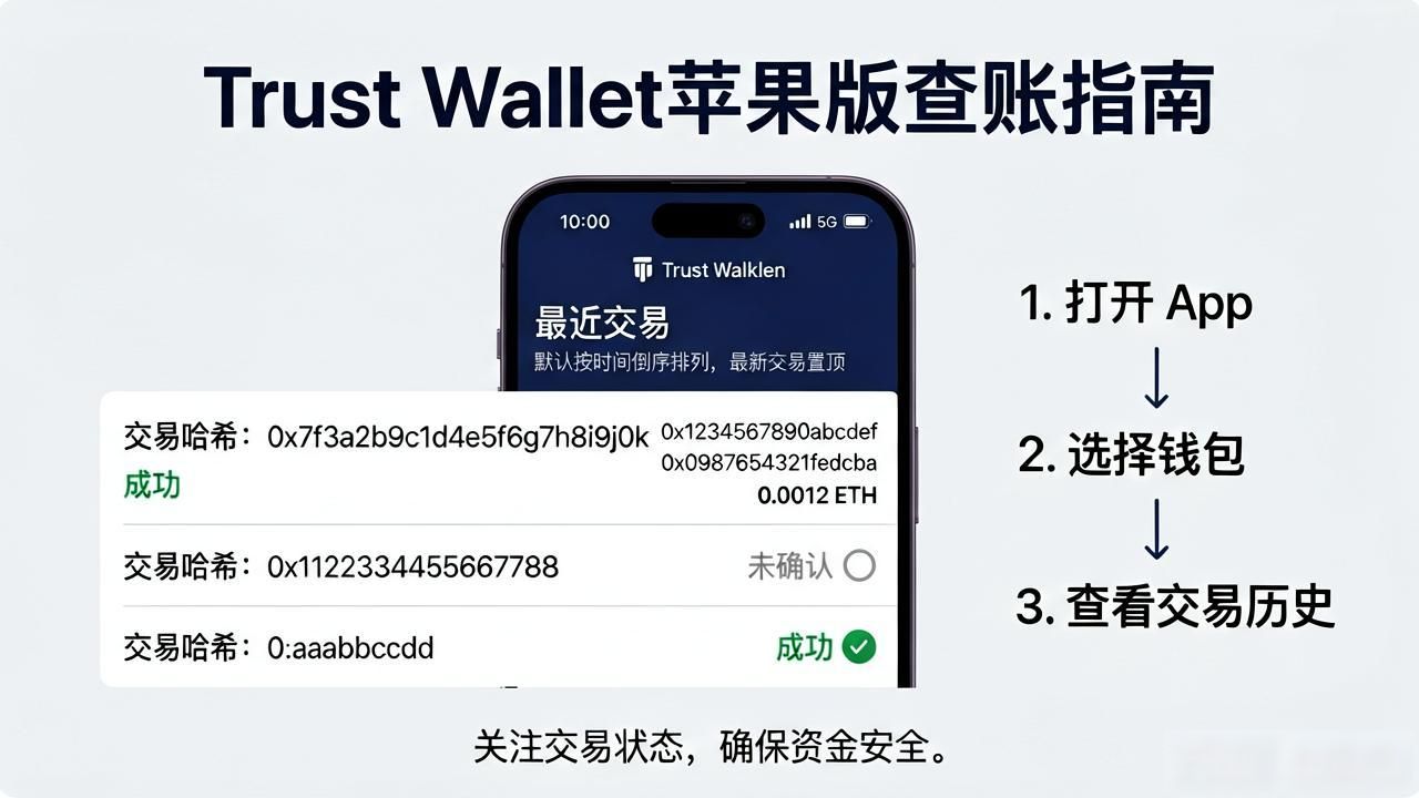 Trust Wallet苹果版查账指南：三步快速定位历史交易