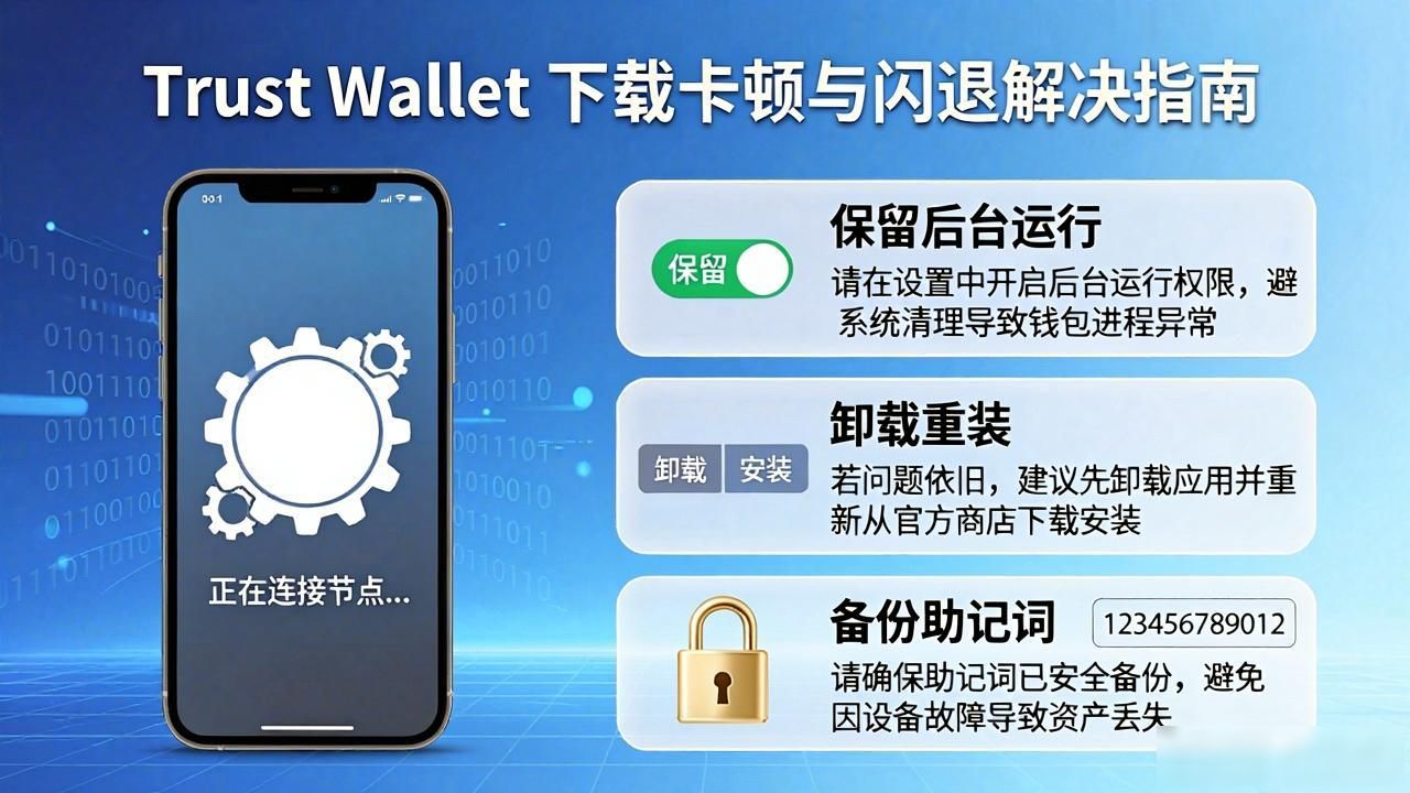 Trust钱包下载卡顿闪退？三步搞定流畅体验