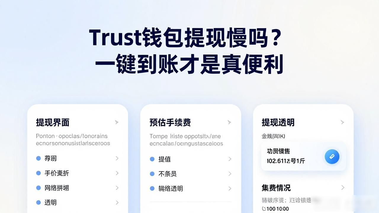 Trust钱包提现慢吗？一键到账才是真便利