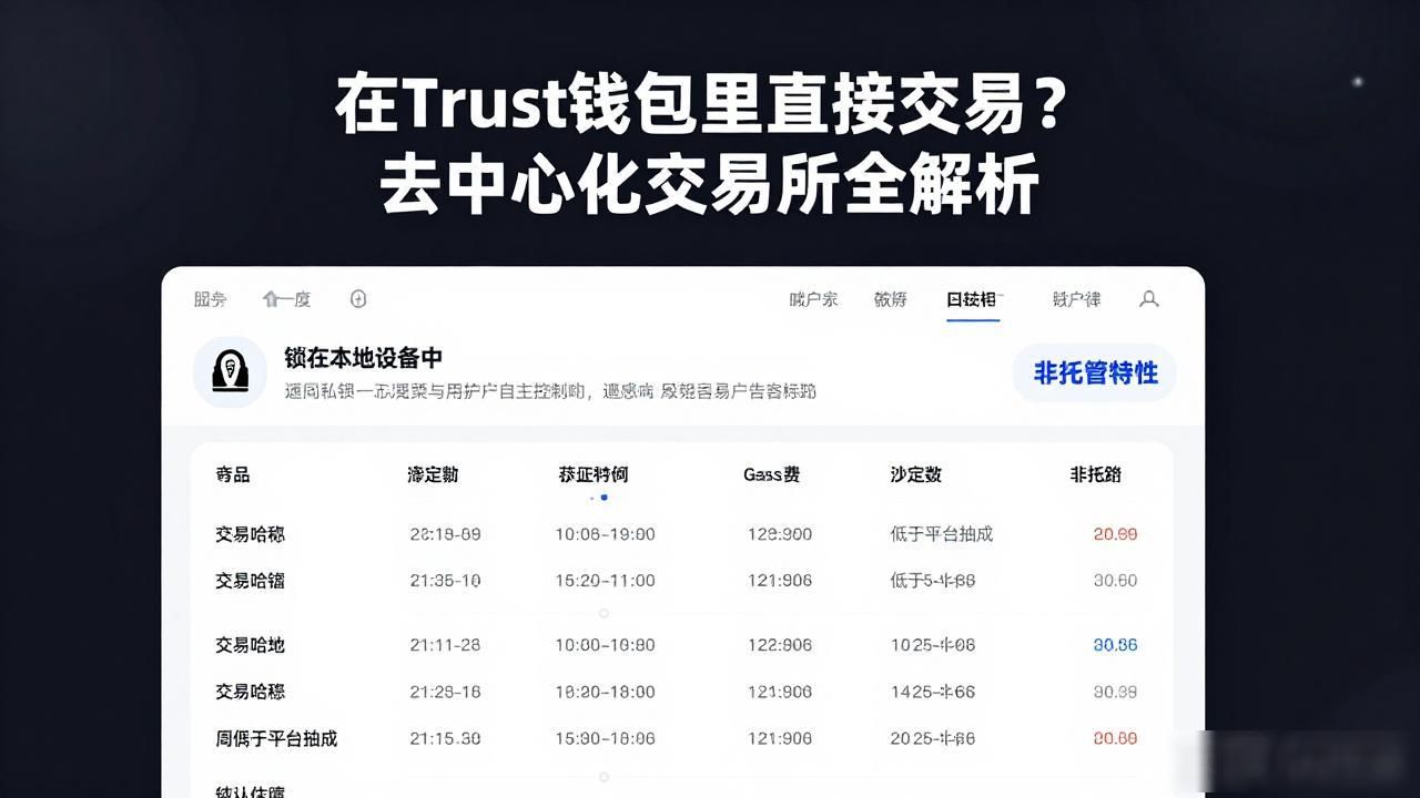在Trust钱包里直接交易?去中心化交易所全解析