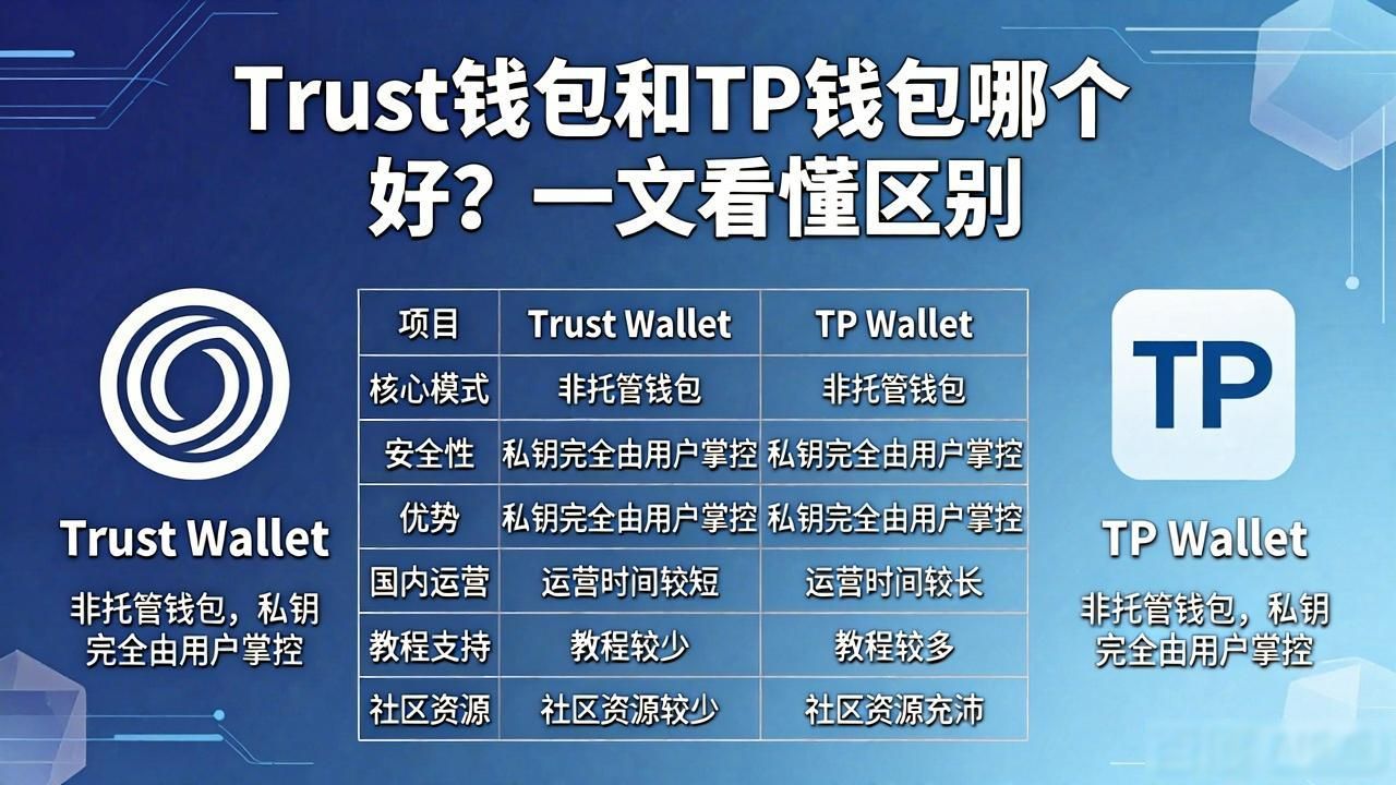 Trust钱包和TP钱包哪个好?一文看懂区别