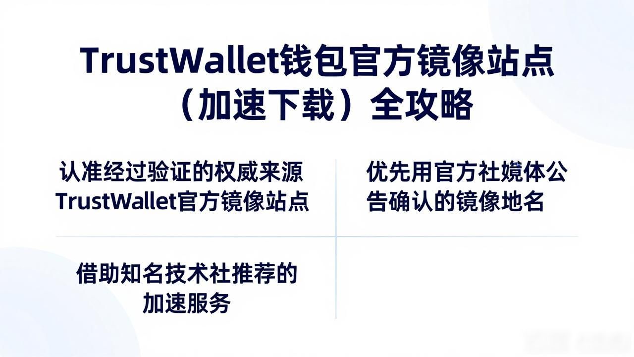 Trust Wallet钱包官方镜像站点(加速下载)全攻略