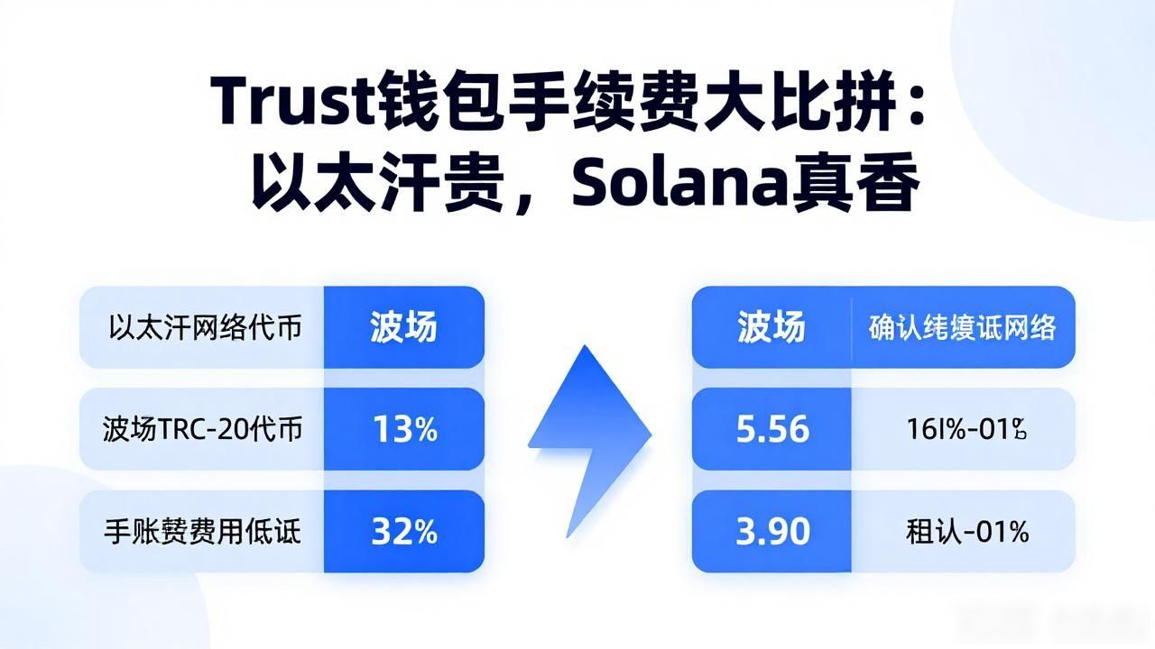 Trust钱包手续费大比拼:以太坊贵,Solana真香