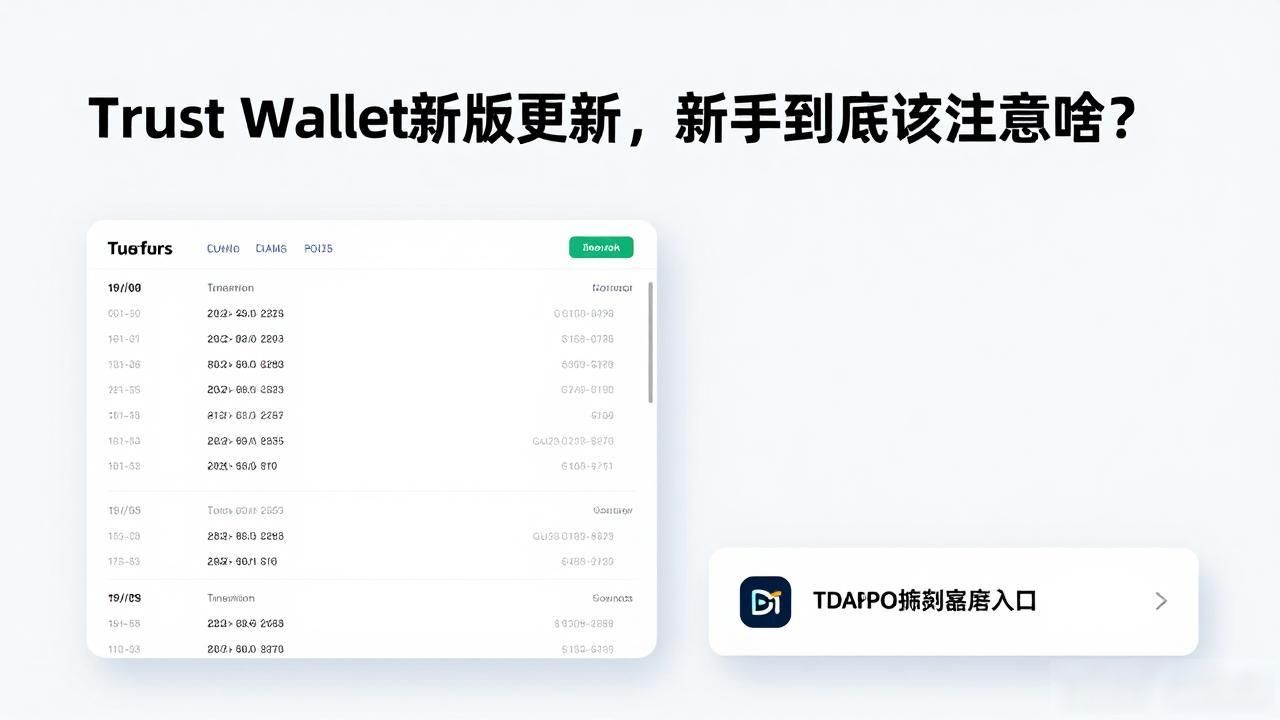 Trust Wallet新版更新,新手到底该注意啥?