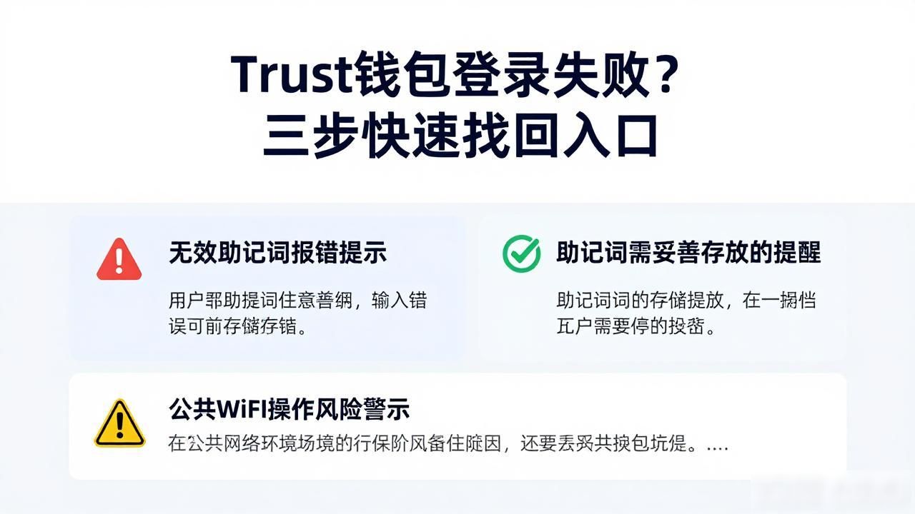 Trust钱包登录失败?三步快速找回入口