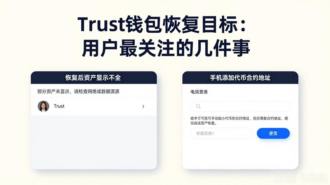 Trust钱包恢复目标:用户最关心的几件事