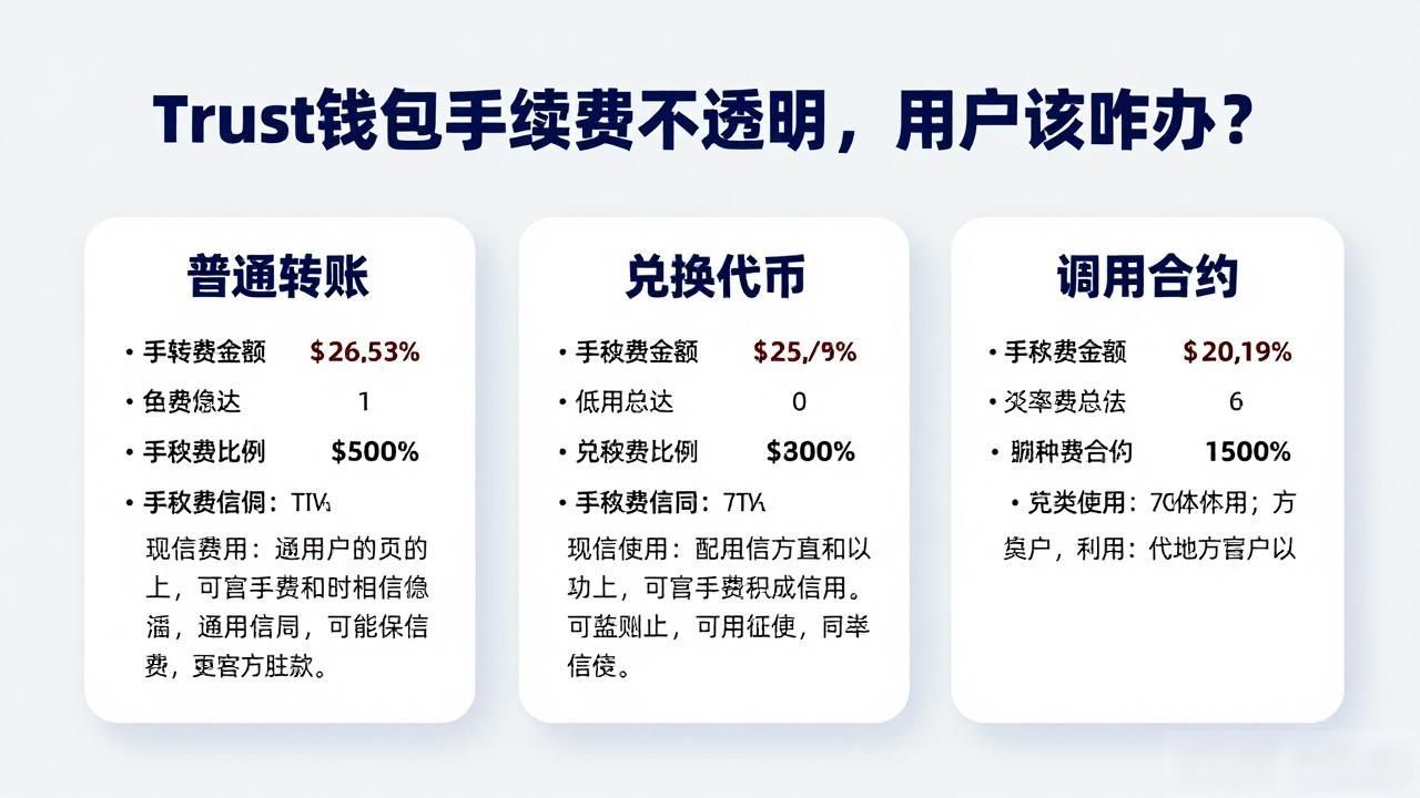 Trust钱包手续费不透明，用户该咋办？
